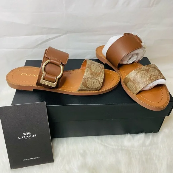 Coach | Shoes | New Women Coach Hallie Signature Sandals